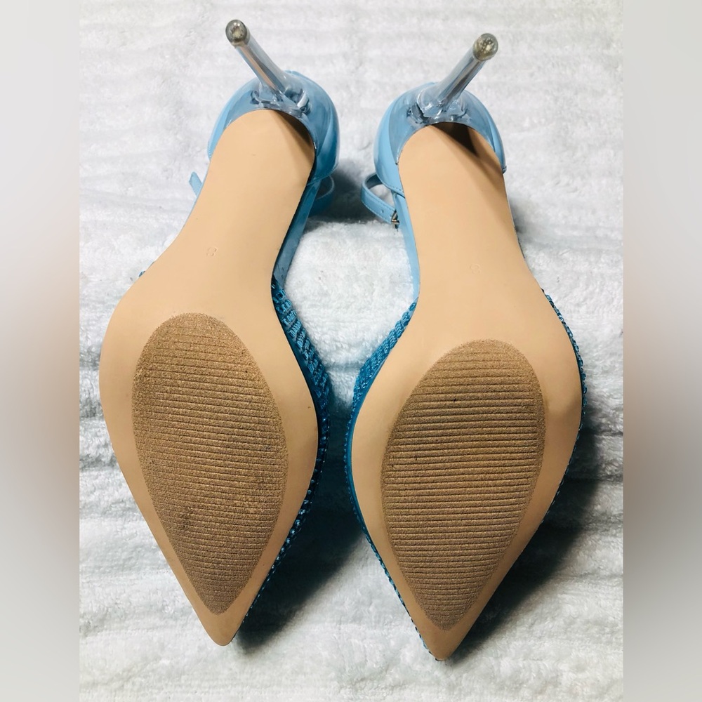 Steve Madden Alisha Pump/ light Blue Pointy Stiletto Heels. Size 8 - Picture 14 of 16